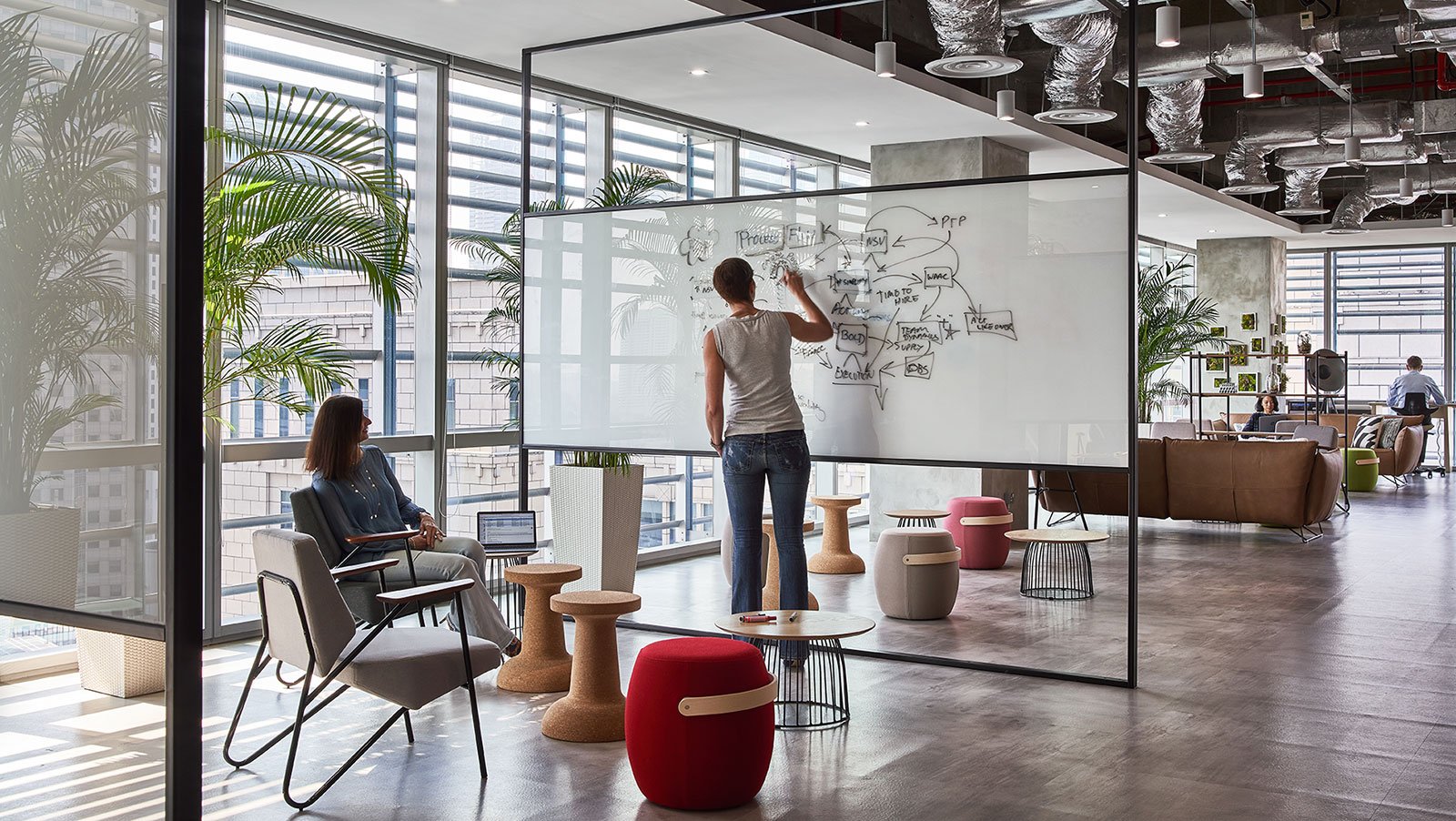 Offecct carry on stool in Diageo office in Singapore